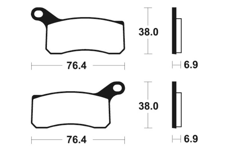 Tecnium MX/ATV saķepinātie metāla bremžu kluči - MO366 1022896