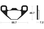 „Tecnium MX/ATV“ sukepinti metaliniai stabdžių pagalvėlės - MO406 1022905