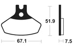 Kovové brzdové doštičky Tecnium MX/ATV - MO407 1022906