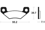 Tecnium MX/ATV Sintered kovové brzdové doštičky - MO408 1022907