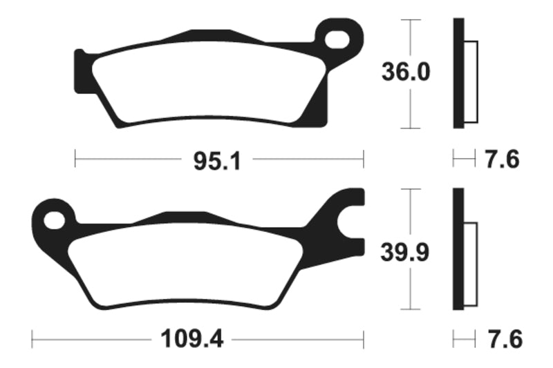 Tecnium MX/ATV saķepinātie metāla bremžu kluči - MO411 1022909