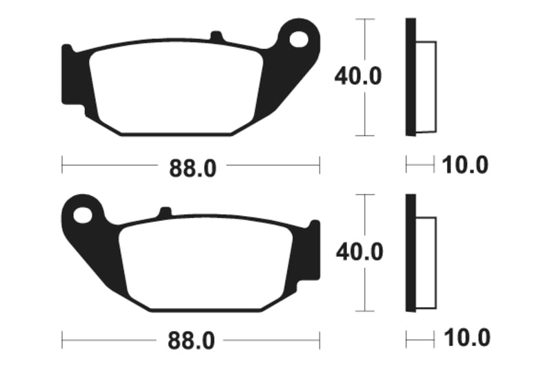 Tecnium MX/ATV saķepinātie metāla bremžu kluči - MO415 1022911