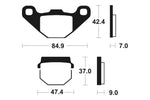 Tecnium MX/ATV saķepinātie metāla bremžu kluči - MO44 1022912