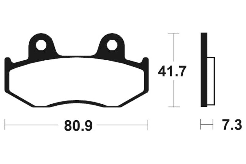 Tecnium MX/ATV saķepinātie metāla bremžu kluči - MO58 1022914