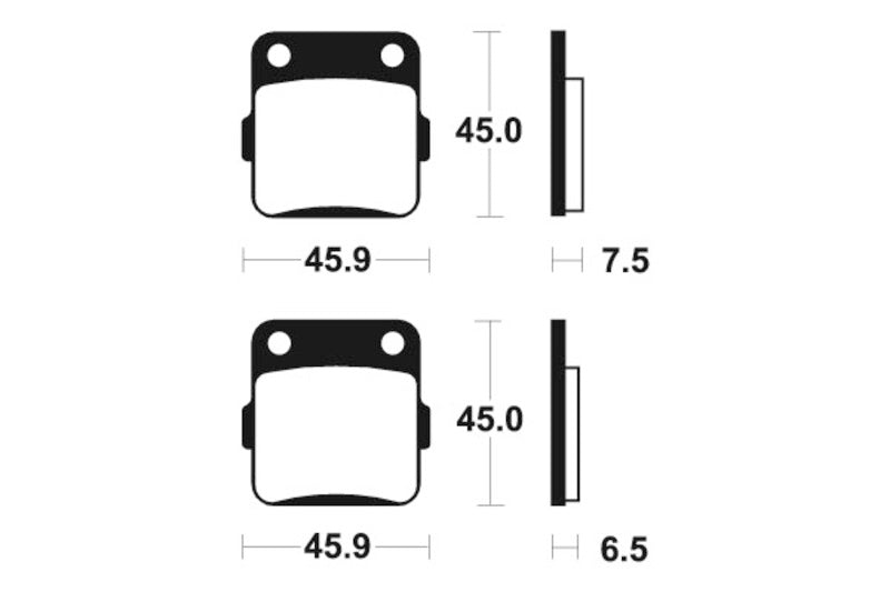 „Tecnium MX/ATV“ sukepinti metaliniai stabdžių pagalvėlės - MO62 1022916