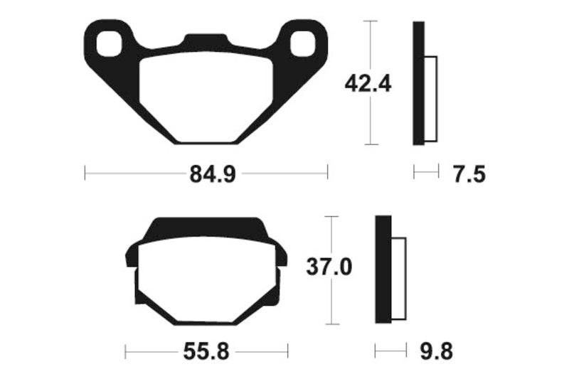 Tecnium MX/ATV saķepinātie metāla bremžu kluči - MO86 1022922