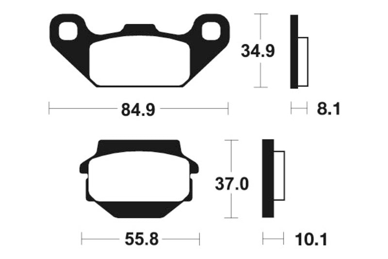 Tecnium MX/ATV saķepinātie metāla bremžu kluči - MO91 1022924