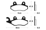 „Tecnium Racing MX/ATV“ sukepintos metalinės stabdžių pagalvėlės - MOR111 1022944