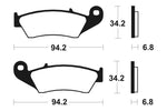 „Tecnium Racing MX/ATV“ sukepintos metalinės stabdžių pagalvėlės - MOR194 1022956