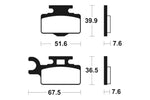 „Tecnium Racing MX/ATV“ sukepintos metalinės stabdžių pagalvėlės - MOR252 1022963