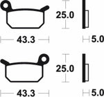 „Tecnium Racing MX/ATV“ sukepintos metalinės stabdžių pagalvėlės - MOR294 1022977