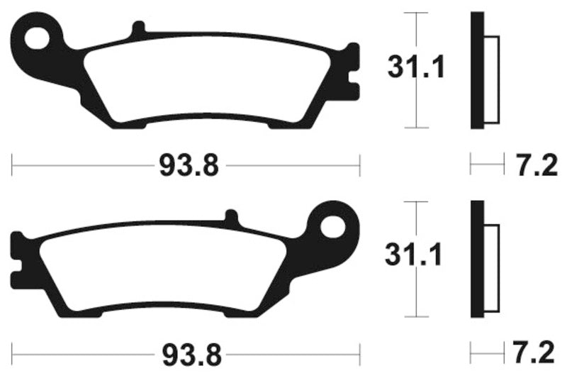 Tecnium Racing MX/ATV saķepinātie metāla bremžu kluči - MOR340 1022990