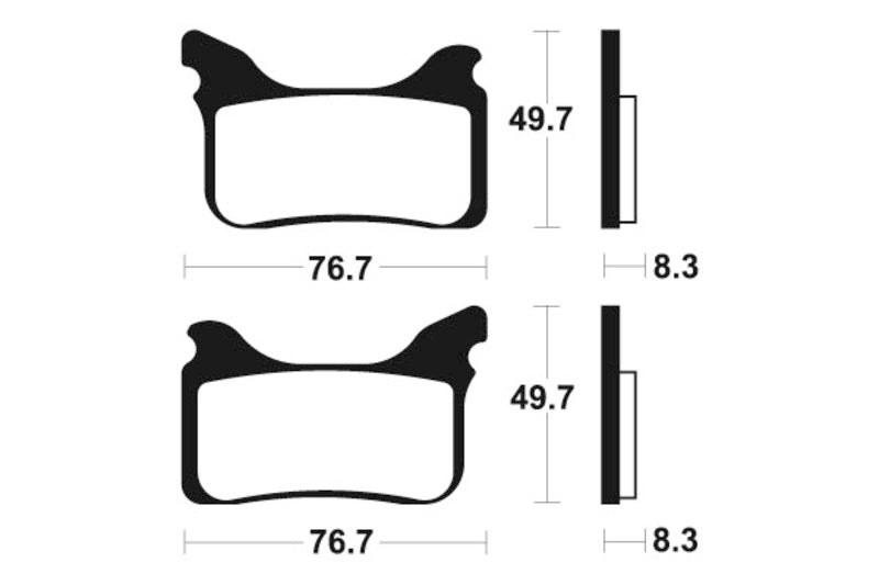 Tecnium Racing MX/ATV saķepinātie metāla bremžu kluči - MOR342 1022991