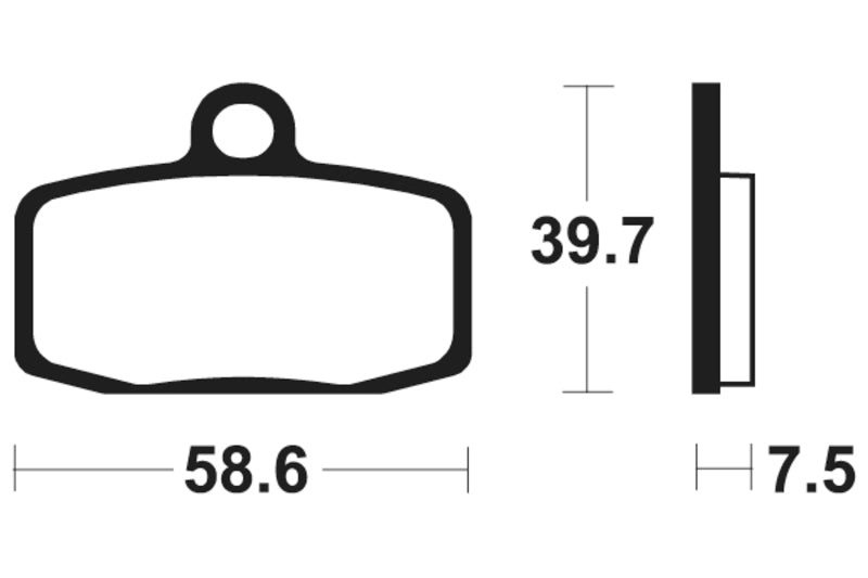 Tecnium Racing MX/ATV Sintered kovové brzdové doštičky - MOR385 1023002