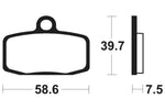 „Tecnium Racing MX/ATV“ sukepintos metalinės stabdžių pagalvėlės - MOR385 1023002