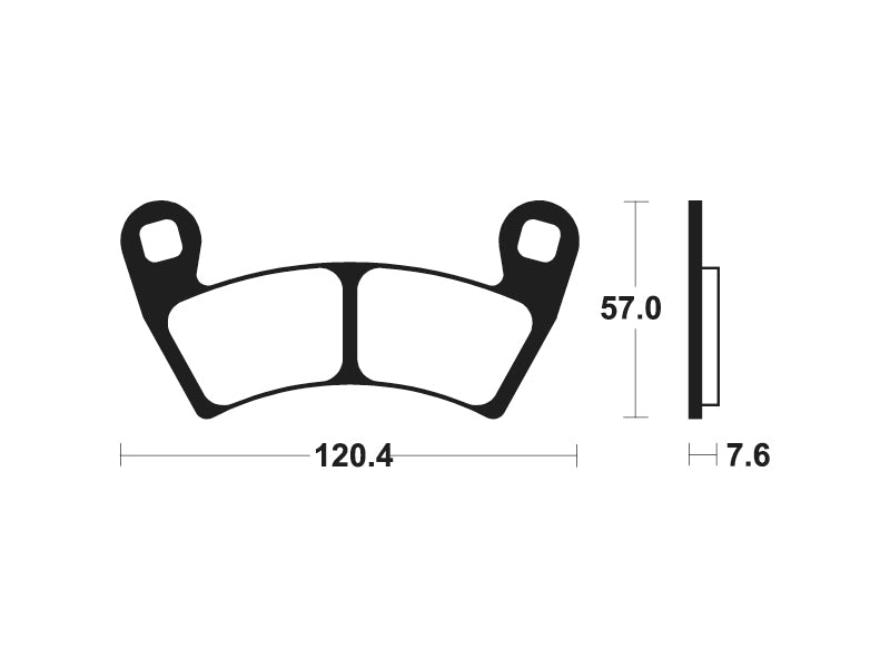 „Tecnium Racing MX/ATV“ sukepintos metalinės stabdžių pagalvėlės - MOR397 1023005