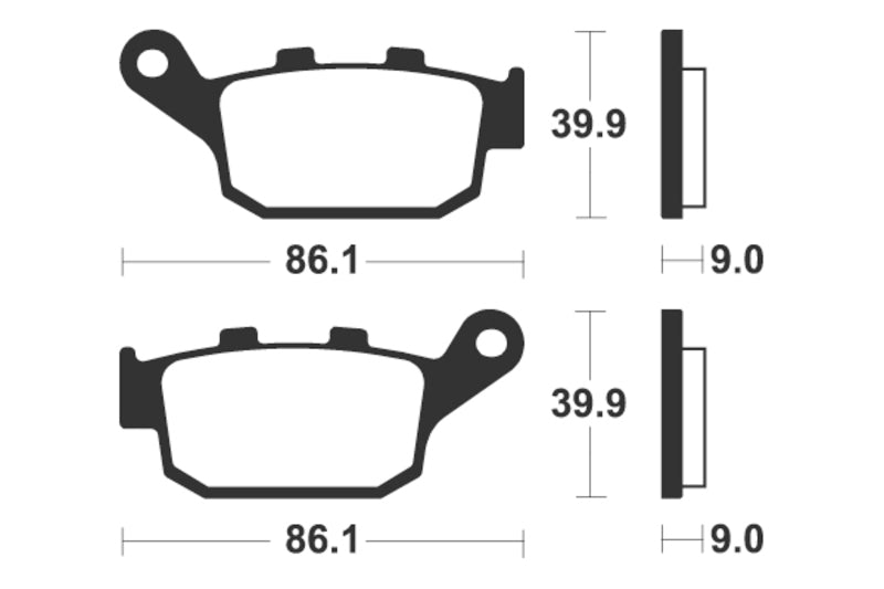 Tecnium Street Performance Sintered Metal Brake Pads - MR 381 1023032