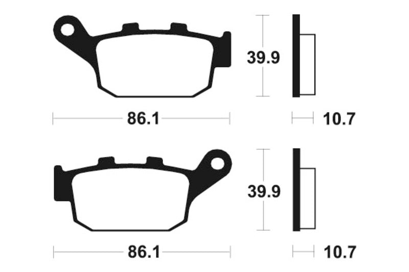 Tecnium Street Performance Sintered Metal Brake Pads - MR114 1023034