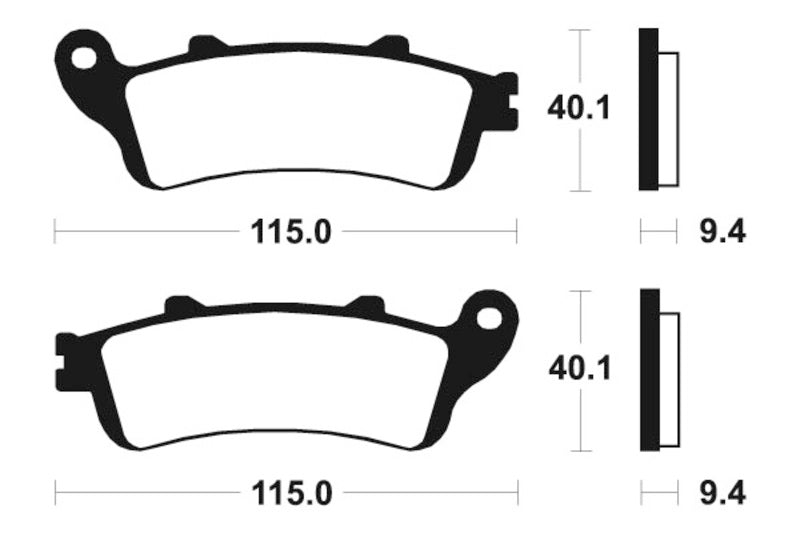 Tecnium Street Performance Sintered Metal Brake Pads - MR222 1023058