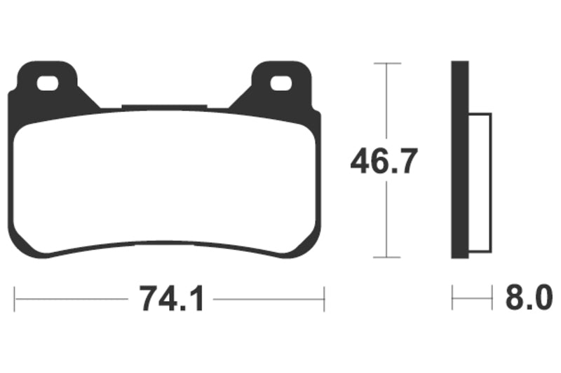 „Tecnium Professional Racing“ sukepintų metalinių stabdžių pagalvėlės - MSR309 1023164