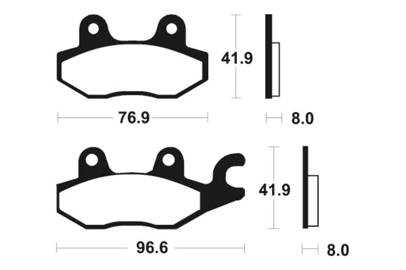 Tecnium Maxi Scooter Sintered Metal Brzdí - MSS138 1023180