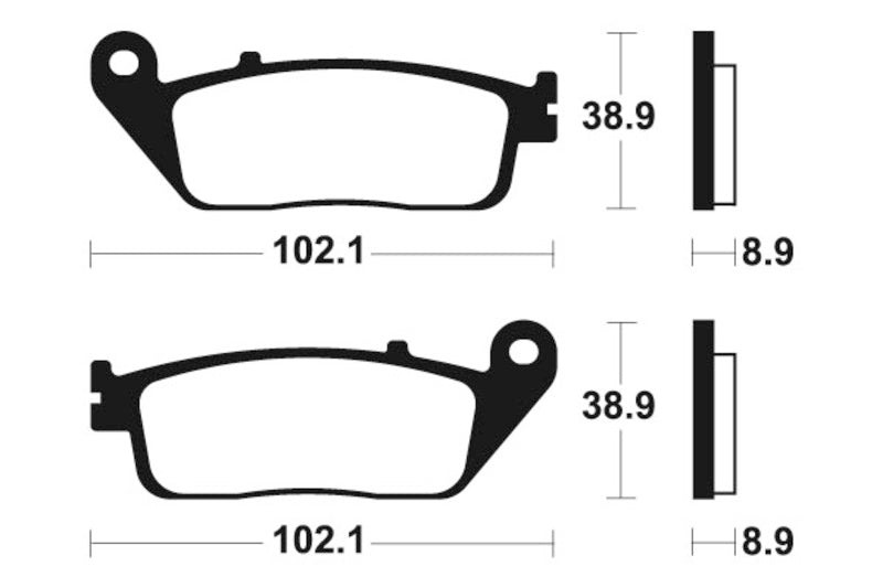 „Tecnium maxi“ paspirtuko sukepintų metalinių stabdžių pagalvėlės - MSS311 1023209