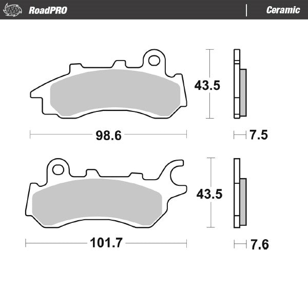 Moto-Master bremžu spilventiņš Ceramic 413604