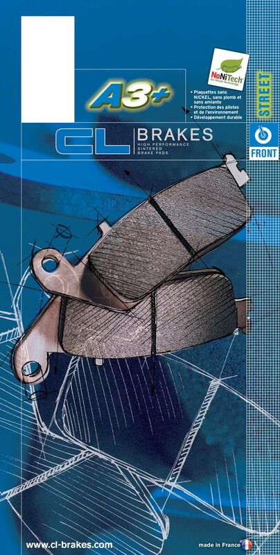 CL BRAKES Gatvės sinterizuoti metaliniai stabdžių kaladėlės - 1033A3+ 1033A3+ 