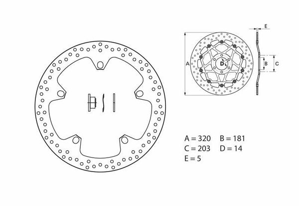 Brembo Serial Round Fix Brake Disk 168B407D7
