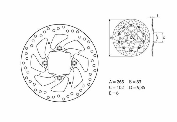Brembo Serial Round Fixed Brake Disc 68B407H2