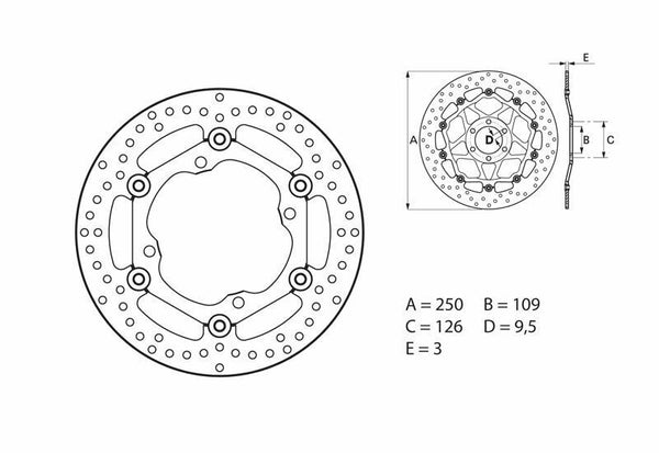 Brembo Serial Round Floating Brzdí disk 78B40811