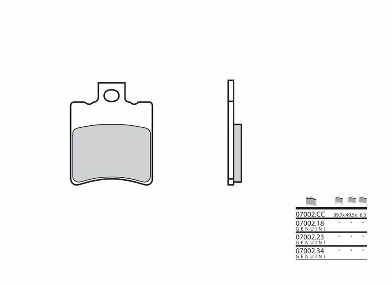 BREMBO Scooter Carbon Ceramic Brake pads - 07002 07002