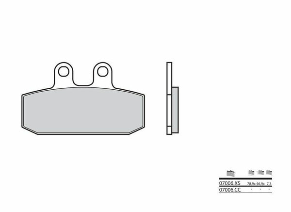 Keramické brzdové brzdové brzdové brzdové brzdové doštičky Brembo - 07006 07006