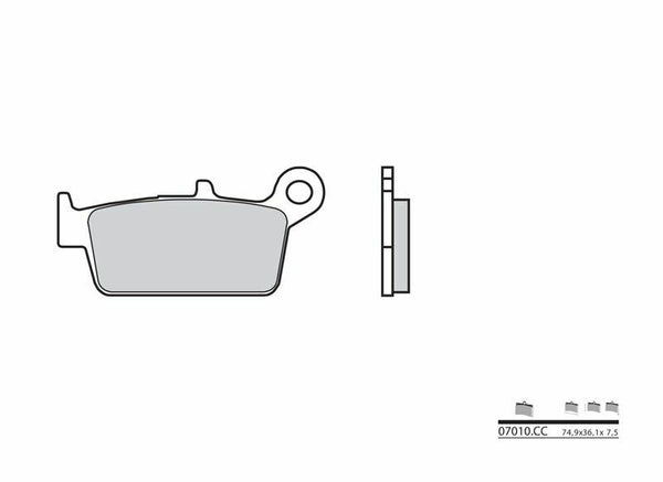 Keramické brzdové vankúšiky Brembo Scooter - 07010 07010