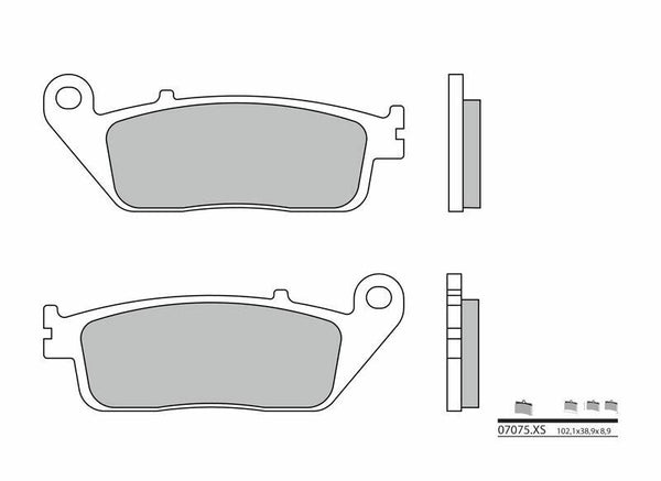 Brembo Scooter Sintered Metal Brzdí - 07075XS 07075XS