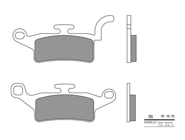 Keramické brzdové podložky Brembo Scooter Ceramic - 07093cc 07093