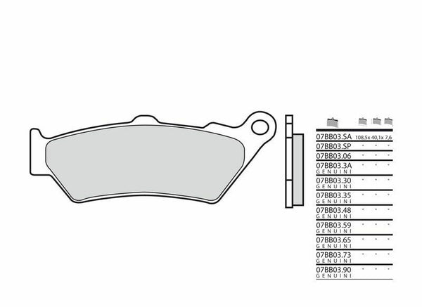 BREMBO Genuine Sintered Metal Brake pads - 07BB0359 07BB0359