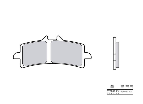 Brembo ielas saķepinātie metāla bremžu kluči - 07BB37LA 07BB37LA