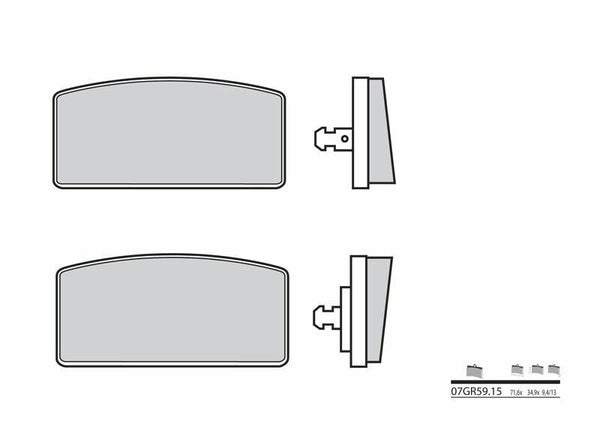 Brembo Street Carbon Ceramic Brake Pads - 07GR5915 07GR5915