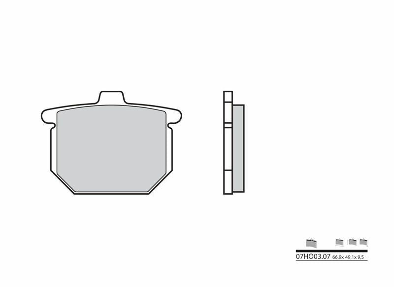 BREMBO Street Carbon Ceramic Brake pads - 07HO0307 07HO0307