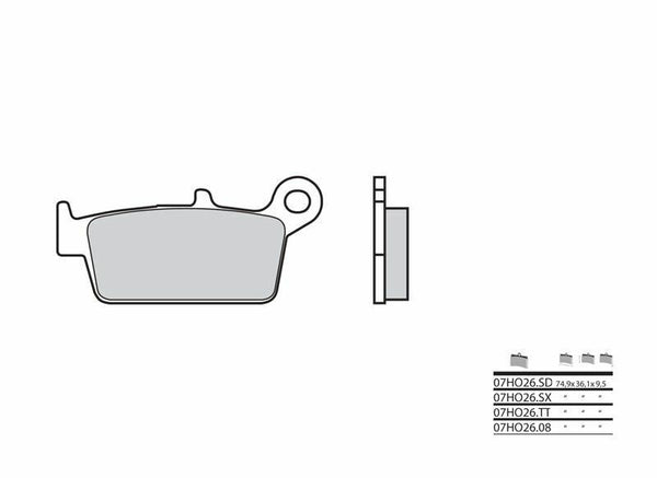 Brembo off -road Sintered Metal Brzdí - 07HO26SD 07HO26SD
