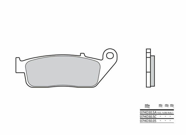 Brembo Street Carbon Ceramic Brzdí doštičky - 07HO3005 07HO3005