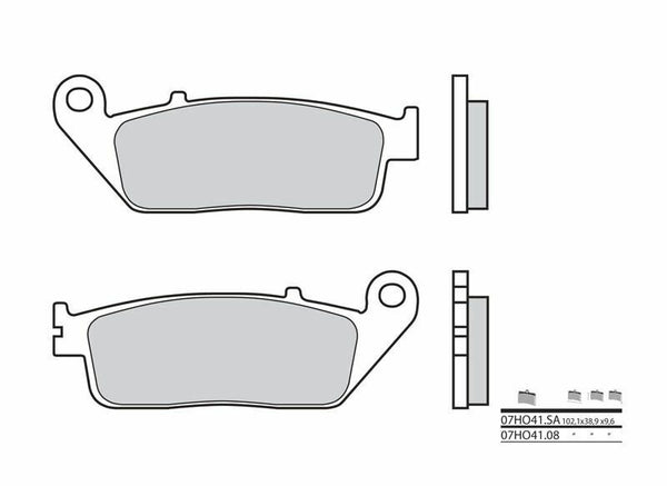 Brembo ielas oglekļa keramikas bremžu kluči - 07HO4108 07HO4108