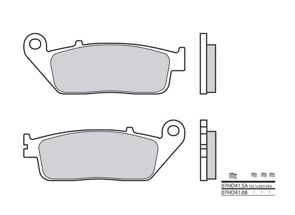 Brembo ielas saķepinātie metāla bremžu kluči - 07HO41LA 07HO41LA