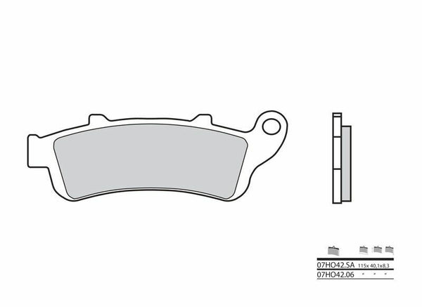 Brembo ielas saķepinātie metāla bremžu kluči - 07HO42SA 07HO42SA