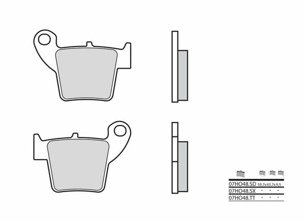 Brembo off -road Sintered Metal Brzdí - 07HO48SD 07HO48SD