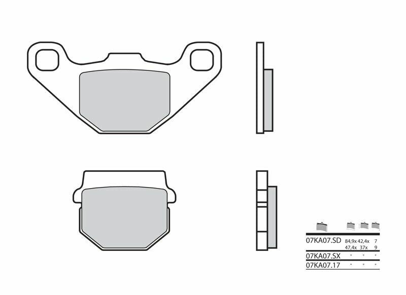 BREMBO Street Carbon Ceramic Brake pads - 07KA0717 07KA0717