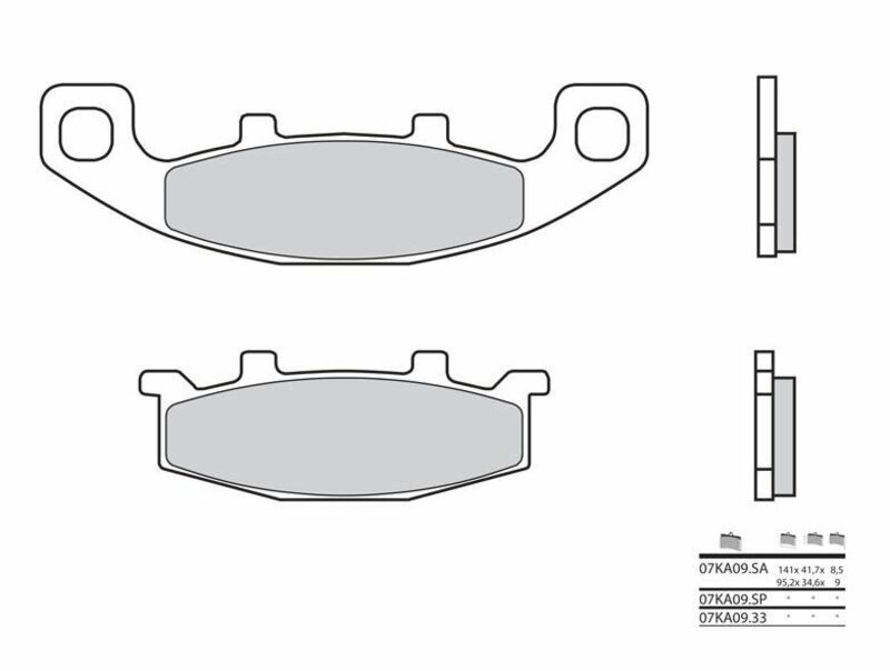 BREMBO Street Carbon Ceramic Brake pads - 07KA0933 07KA0933