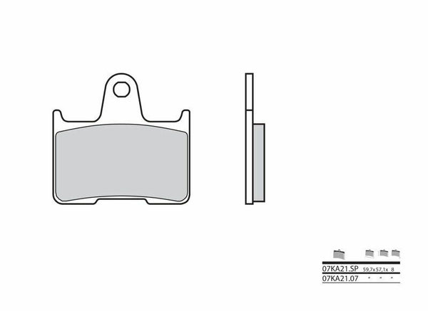 Brembo Street Sintered Metal Brzdí - 07KA21SP 07KA21SP