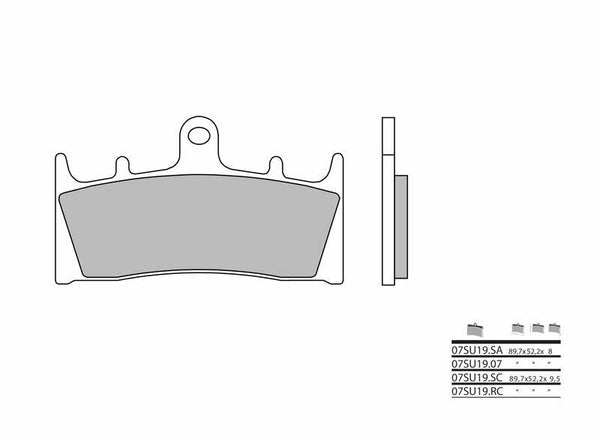 Brembo ielas saķepinātie metāla bremžu kluči - 07SU19SA 07SU19SA
